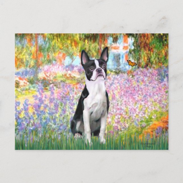 Trädgård vid Giverney - Boston T Vykort (Framsida)