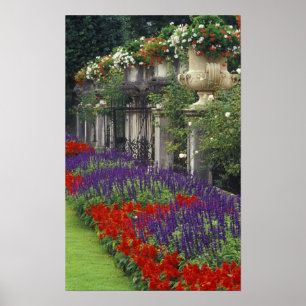 Trädgård vid Mirabellpalatset, Salzburg, Österrike Poster