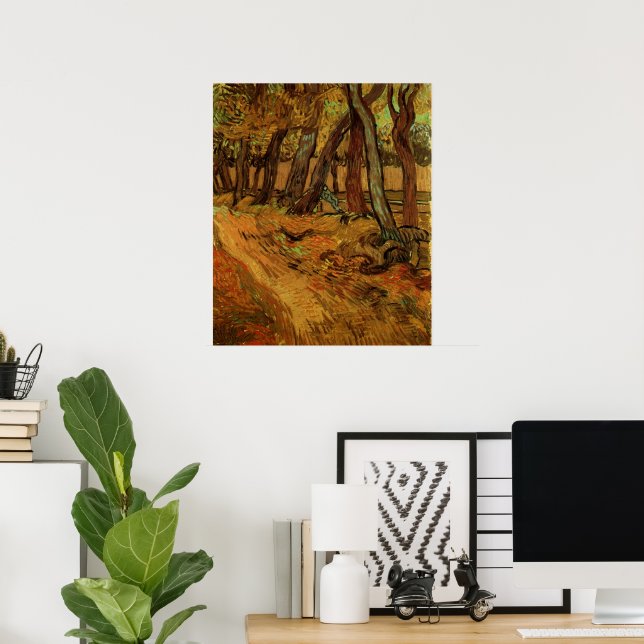 Trädgård vid sjukhuset i Saint-Paul av Vincent van Poster (Hemmakontoret)