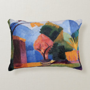 Trädgård vid Thunsjön av August Macke, Vintage Art Prydnadskudde