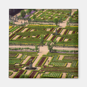 Trädgård vid Villandry Chateau, Indre-et-Loire, 2 Magnet