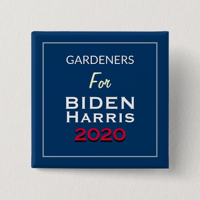 Trädgårdar för BIDEN HARRIS Square Kampanj Knapp (Framsida)