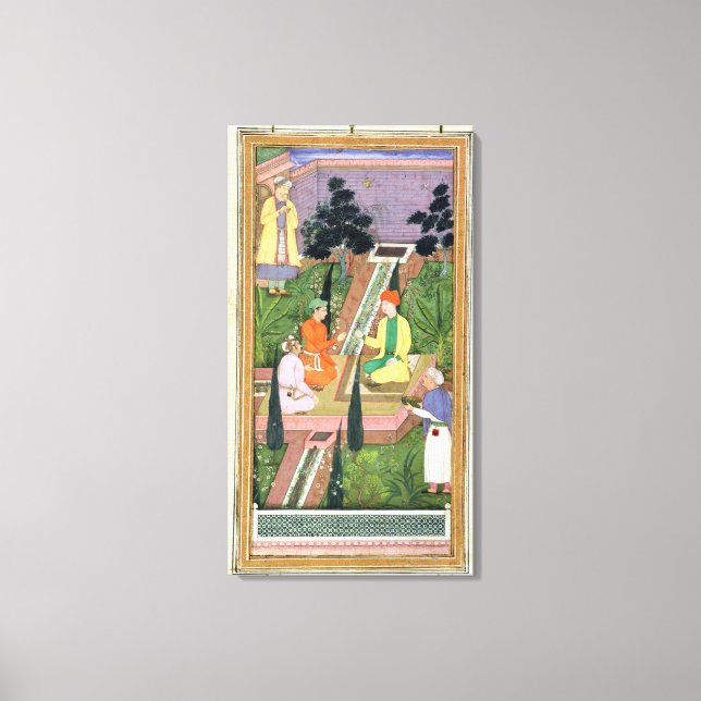 trädgårdar i vatten, från Clive Album (gouache på  Canvastryck (Framsida)