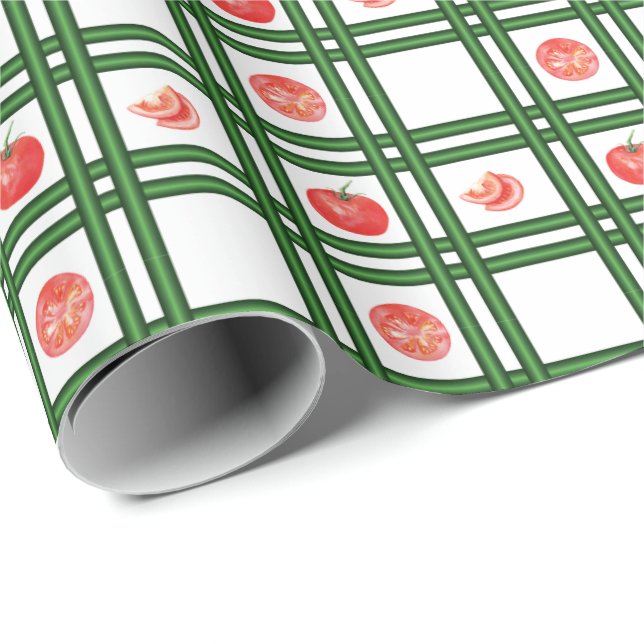 Trädgårdar Mönster Presentpapper (Rullad Hörn)