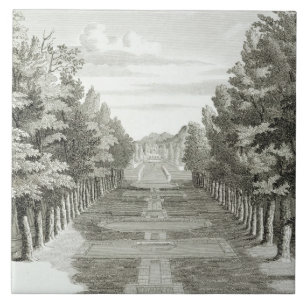 Trädgårdar på Tshehar-Bagh, Isfahan, from reser Kakelplatta
