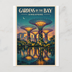 Trädgårdar vid Bay i Singapore Vykort