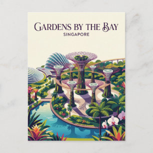 Trädgårdar vid Bay Singapore Vykort