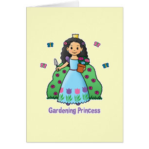 Trädgårdarbeteaste Princess Hälsningskort