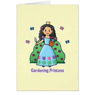 Trädgårdarbeteaste Princess Hälsningskort
