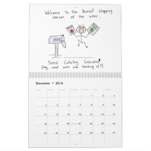 Trädgårdarbeteaste tecknadkalender kalender
