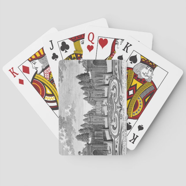 Trädgårdarna av räkningen Althan, Wien, från Spel Kort (Baksidan)