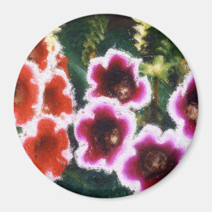 Trädgårdblommor Magnet