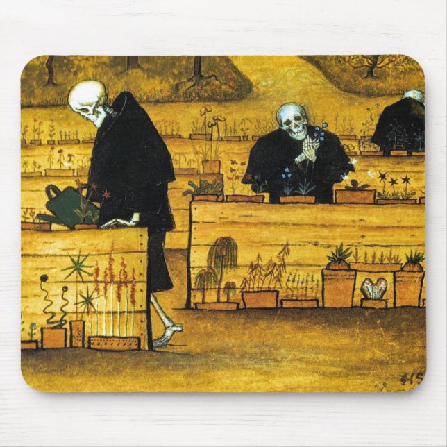 Trädgården av död av Hugo Simberg 1896 Musmatta (Framsidan)