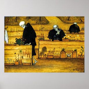 Trädgården av död av Hugo Simberg 1896 Poster