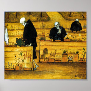 Trädgården av död av Hugo Simberg 1896 Poster