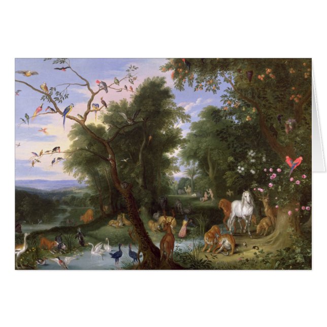 Trädgården av Eden, 1659 Hälsningskort (Framsidan Horizontal)