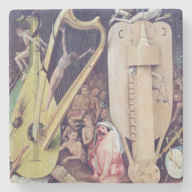 Trädgården av jordiska fröjder 2 underlägg sten (Framsidan)