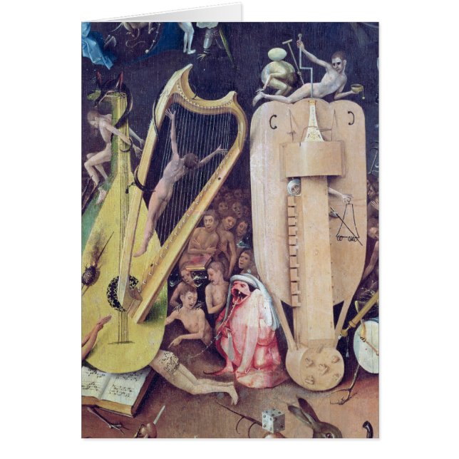 Trädgården av jordiska fröjder hälsningskort (Framsidan)