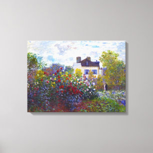 Trädgården av Monet på Argenteuil Claude Monet Canvastryck