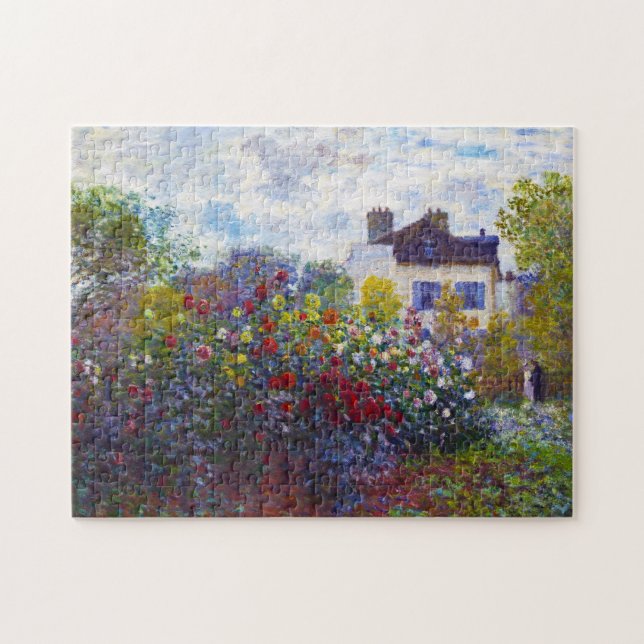 Trädgården av Monet på Argenteuil Claude Monet Pussel (Horisontell)