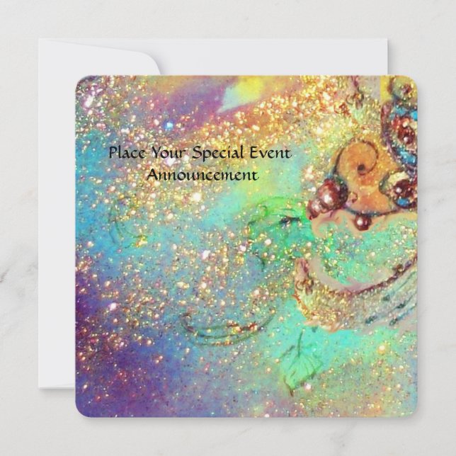 TRÄDGÅRDEN FÖR DE FÖRSVUNNA SKUGGORNA ROSA FJÄRIL  INBJUDNINGAR (Framsida)