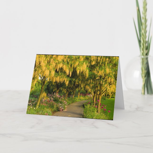 Trädgården går hälsningkortet kort (Framsida)