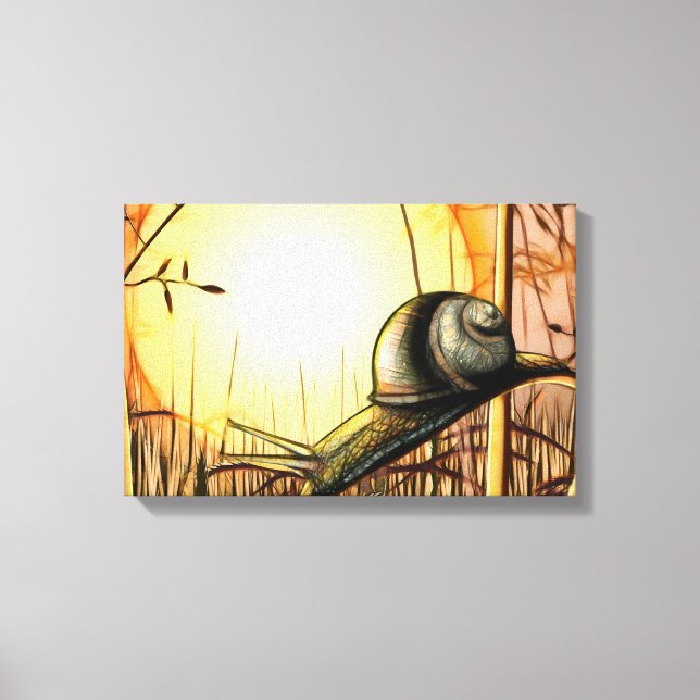 Trädgården i Snigel har arbetats på Canvas (Framsida)