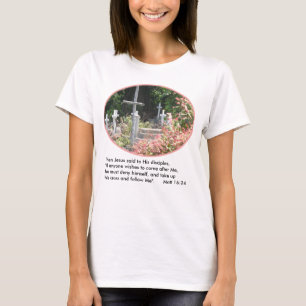 Trädgården korsar kvinna T-tröja w/Verse T Shirt