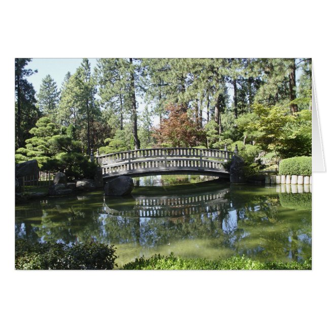 Trädgården överbryggar kortet hälsningskort (Framsidan Horizontal)