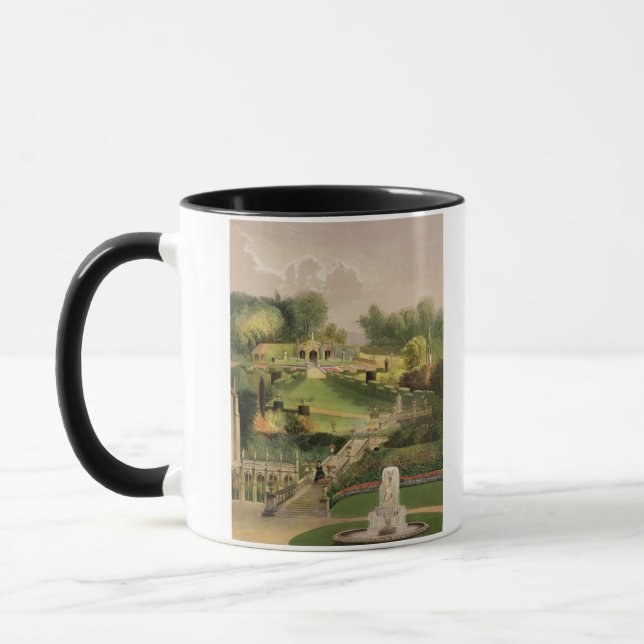 Trädgården på backesidan, slott Combe, från 'T Mugg (Vänster)