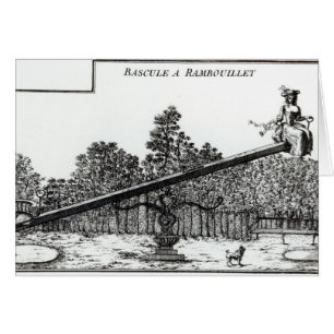 Trädgården ser för att såga på Rambouillet, f Hälsningskort