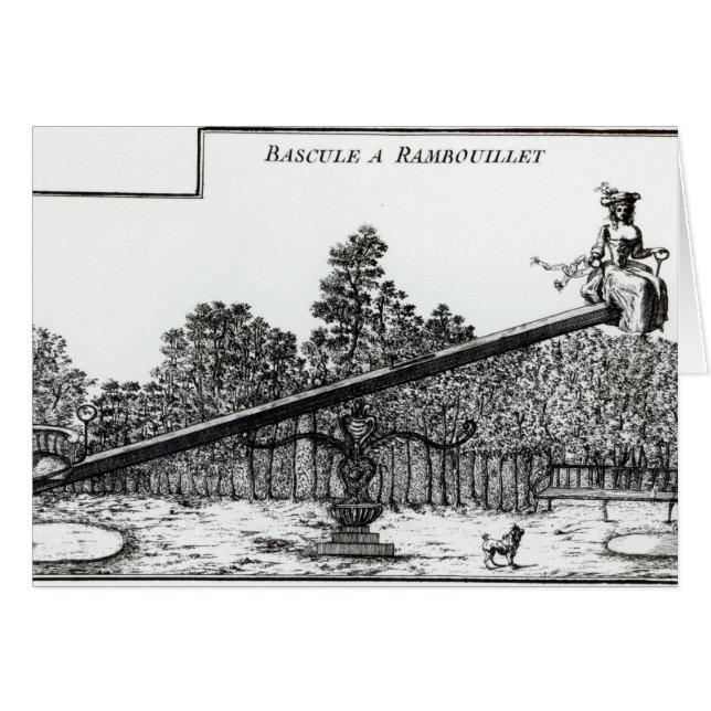 Trädgården ser för att såga på Rambouillet, från Hälsningskort (Framsidan Horizontal)