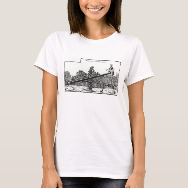 Trädgården ser för att såga på Rambouillet, från Tee Shirt (Framsida)
