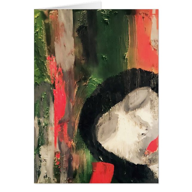 Trädgården ta sig en tupplur hälsningskort (Framsidan)