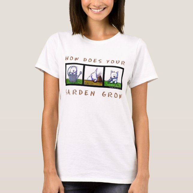 Trädgården växer Westies Tee (Framsida)
