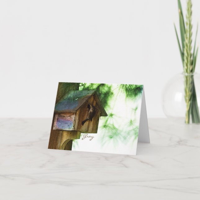 Trädgårdfåglar Notecards Kort (Framsida)