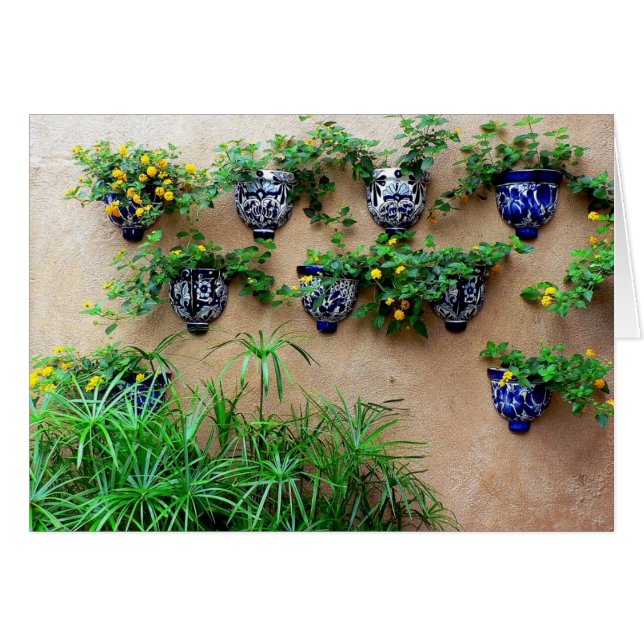 Trädgårdkrukar Hälsningskort (Framsidan Horizontal)