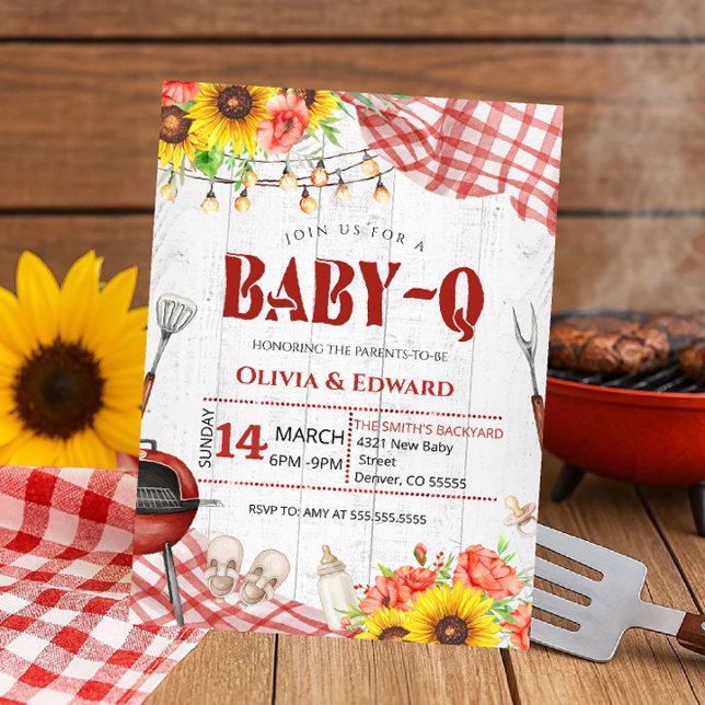 Trädgårds-BBQ Baby Shower Inbjudningar (Skapare uppladdad)