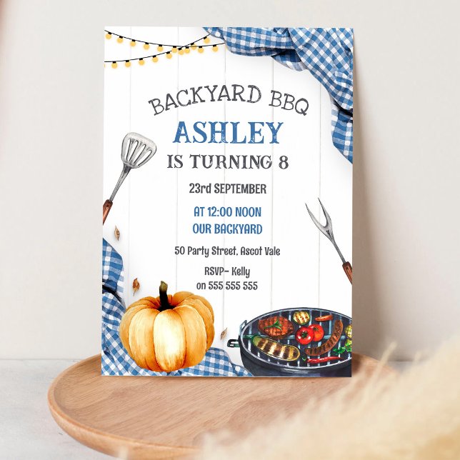 Trädgårds-BBQ-födelsedagsfest-inbjudan Inbjudningar (Skapare uppladdad)