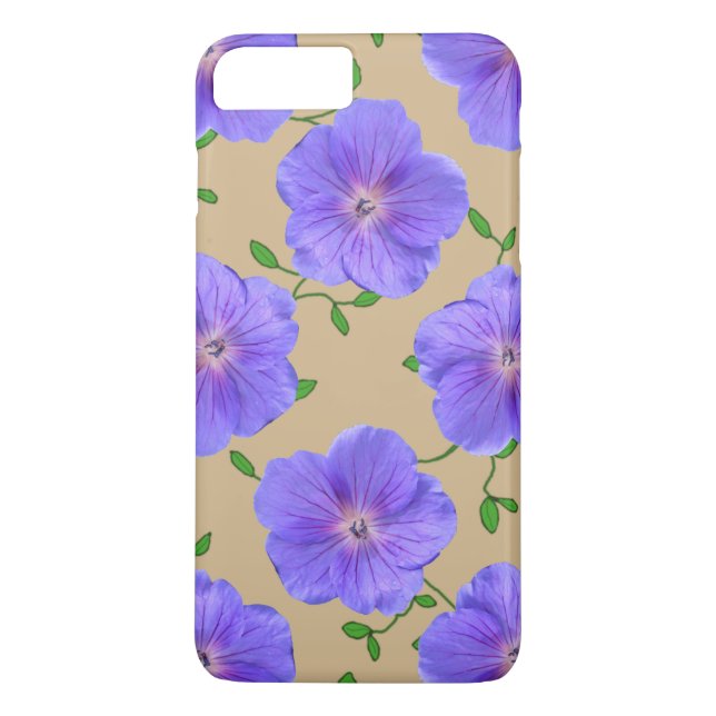 Trädgårds- blåttpelargonblomma på någon färg Case-Mate iPhone skal (Baksida)