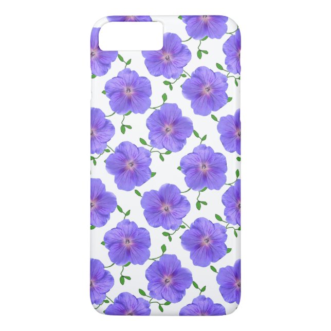 Trädgårds- blåttpelargonblomma på någon färg Case-Mate iPhone skal (Baksida)