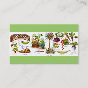 Trädgårds- Botanicals för sommar arbeta i Visitkort
