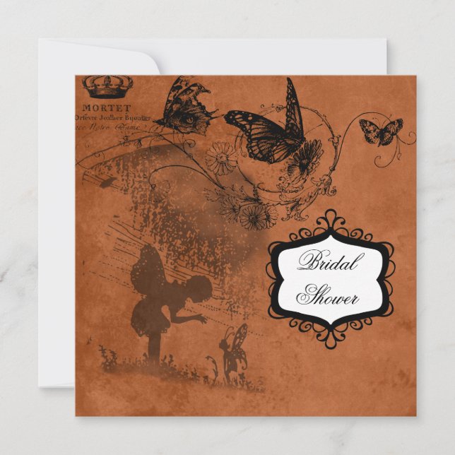 Trädgårds- bröllopinbjudningskort för möhippan för inbjudningar (Framsida)