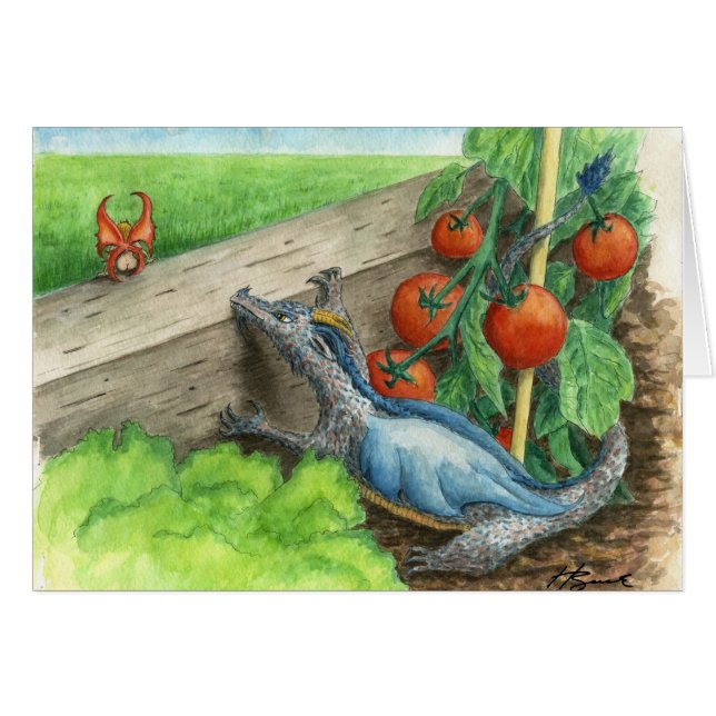 Trädgårds- drake OBS kort (Framsidan Horizontal)