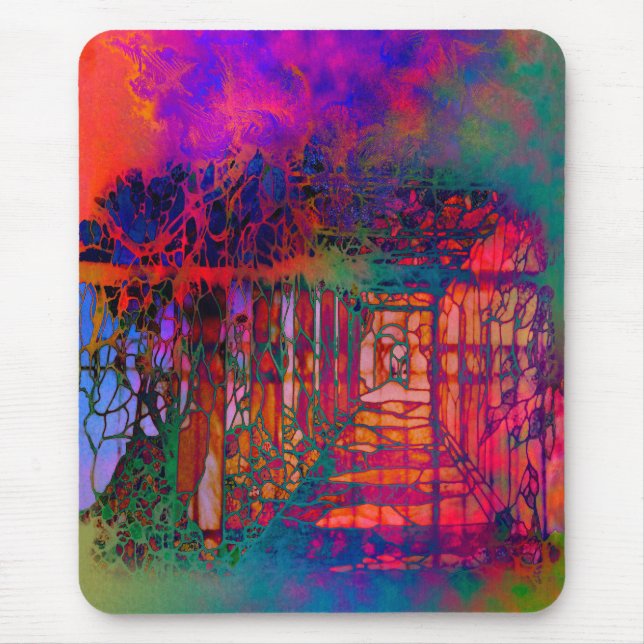 "Trädgårds- dröm-" fantasi Mousepad Musmatta (Framsidan)