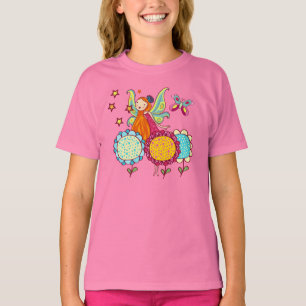 Trädgårds- fe med blommor t-shirt
