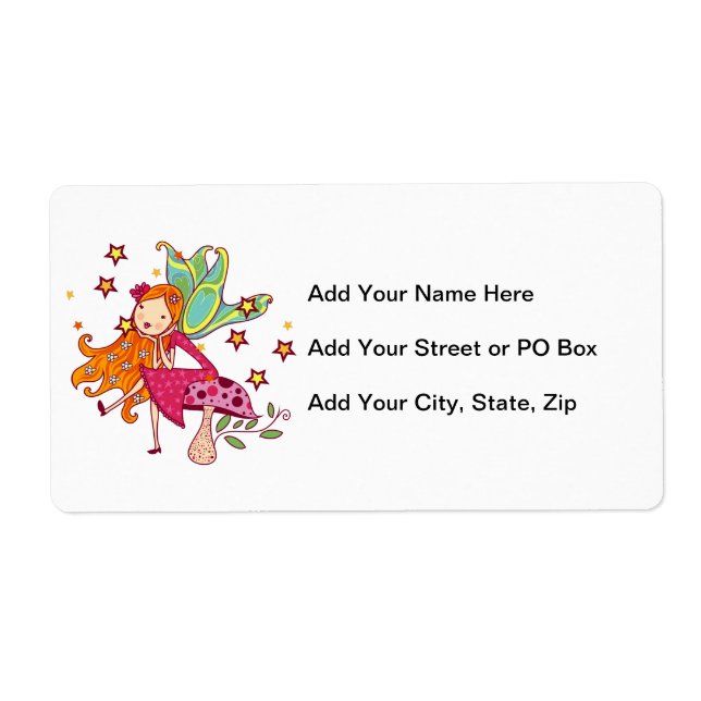 Trädgårds- fe på champinjonen fraktsedel (Framsidan)