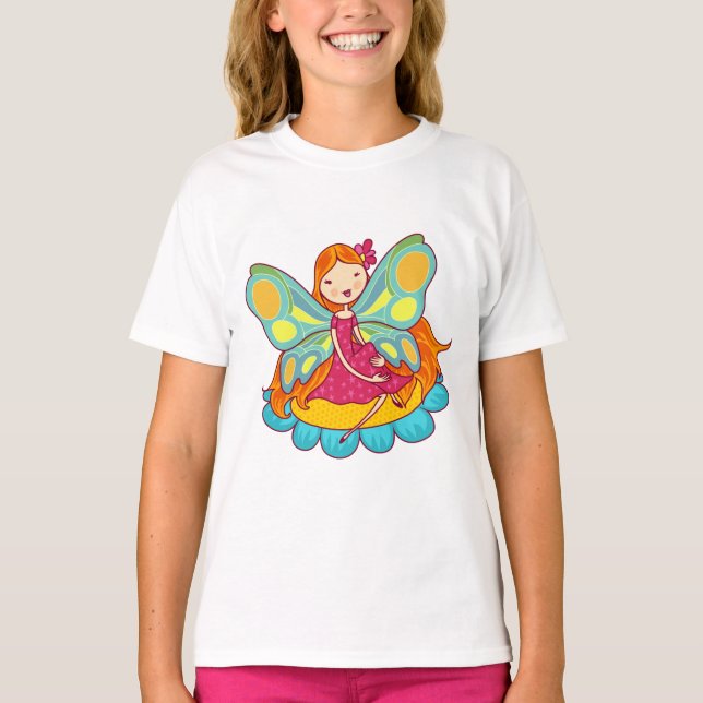 Trädgårds- fe t-shirt (Framsida)