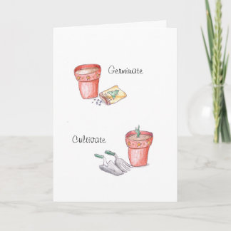 Trädgårds- firande helgkort