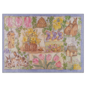 Trädgårds- Glass skärbräda för vår